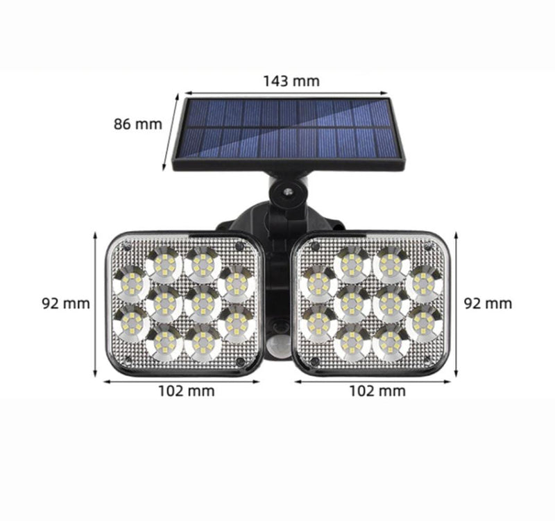 Lámpara Solar Ecolux ® -Sensor de Movimiento & 120 LEDs